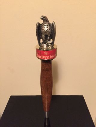 Vintage Michelob Budweiser Beer Long Eagle Wooden Tap Handle Pull