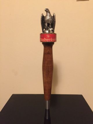 Vintage Michelob Budweiser Beer Long Eagle Wooden Tap Handle Pull 3
