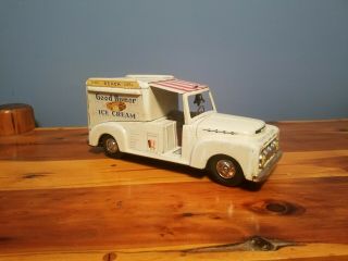 Vintage Japan Ahi Ford Good Humor Ice Cream Truck Tin Friction