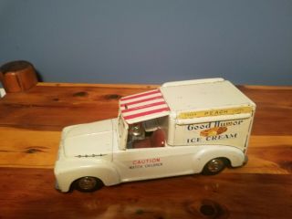 Vintage Japan Ahi FORD Good Humor Ice Cream Truck Tin Friction 4
