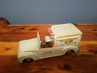 Vintage Japan Ahi FORD Good Humor Ice Cream Truck Tin Friction 5