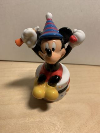 Disney Mickey Mouse Porcelain Trinket Box Hinged Birthday