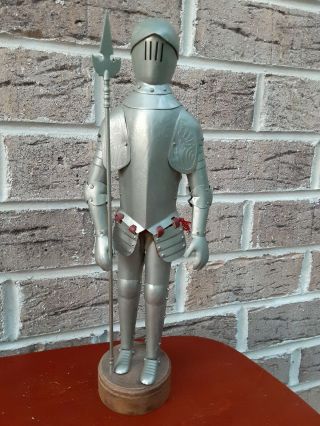 Vintage Medieval Metal Knight Suit Of Armor Statue Figure Decor