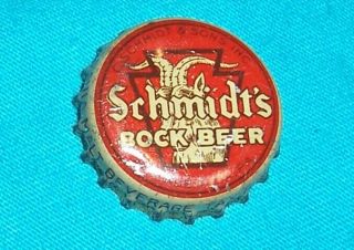 Schmidts Bock Beer Pa Tax Cork Bottle Cap - Tough Cap - Philadelphia,  Pa.  White