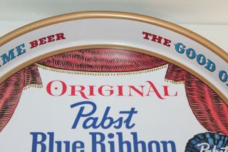 Vintage Pabst Blue Ribbon Metal Beer Serving Tray 1 Barbershop Quartet Newark 2