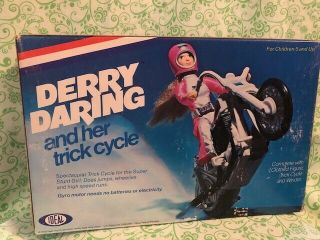 1975 Ideal Derry Daring And Her Trick Cycle,  Nib