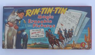 1957 Transogram Rin Tin Tin Magic Erasable Picture Toy