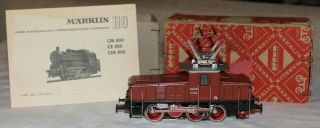 Vintage Marklin Ceb 800 Ho Scale Locomotive With Paperwork - Runs
