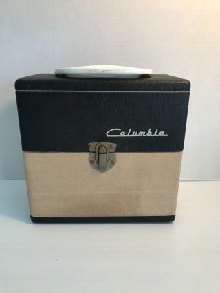 Vintage Mcm Columbia Record Carrying Case For 45 Rpm 1950 