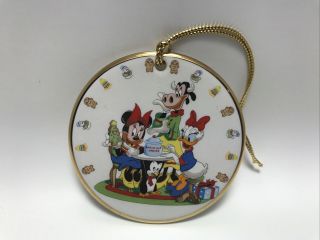 Vintage Grolier Disney Christmas Ornament Minnie And Daisy (approx 2.  5”)
