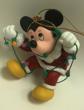 Vintage Grolier Disney Christmas Ornament Mickey Mouse (approx 3.  5”)