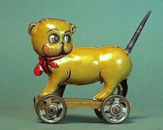 Scarce Penny Toy Dog By J.  Distler Of Germany