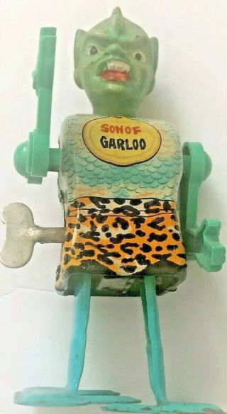 Marx 1960 Son Of Garloo Vintage Tin Wind - Up Robot Monster Toy Machine