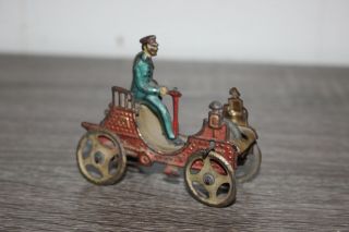 Antique Germany Tin Litho Penny Toy Vis - A - Vis Car Auto Fischer Meier 2