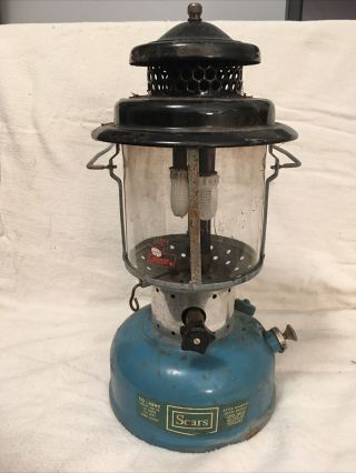 Vintage 12/1968 Sears Coleman Gas Lantern Model 476.  72212 No.  72227 - Blue Paint