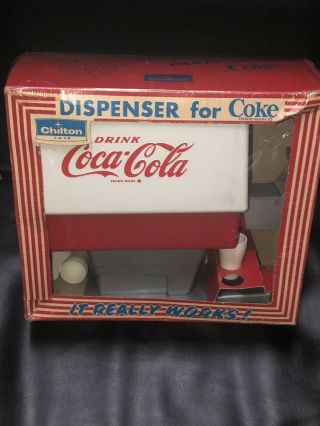 Rare Vtg Chilton Toys Coca - Cola Coke Soda Fountain Dispenser 4 Cups Mib