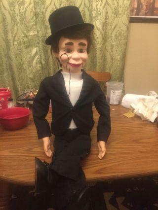 Professional Charlie Mccarthy Ventriloquist Dummy Puppet–eyes And Eye Brows Move