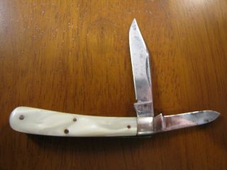 Case Xx 1920 - 40 Tadpole Knife 2 Blades Pearl Handle Unusual Knife