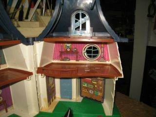 Vintage Weebles Haunted House w/ Box Figures Furniture Halloween 1976 4
