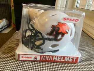 Vintage B.  C.  Lions White Cfl Riddell Mini Helmet Canadian Football League