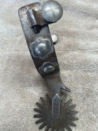 Vintage Western/mexican Spur With Silver