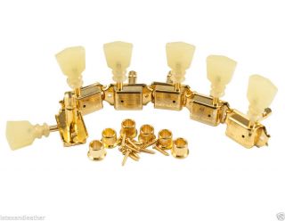 Kluson Vintage Keystone Gold Locking Tuners 3,  3 Fits Gibson Les Paul,  335,  Fly V