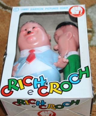 Vintage Laurel And Hardy Crich E Croch Rubber Plastic Doll