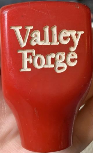 Vintage Red Bakelite Valley Forge Vf Beer Tap Knob Handle Bar Accesssory