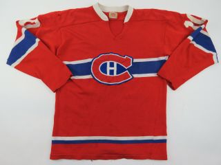 Vintage 70s Guy Lafleur Montreal Canadiens Nhl Hockey Jersey Durene Gck Canada L