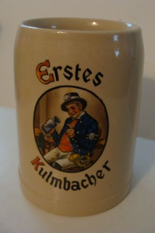 Pre - Wwii German Beer Mug Oktoberfest Erstes Kulmbacher Brewery Kulmbach 10/20 L