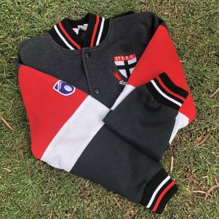 Vintage Afl St.  Kilda Football Club Snap Button Jacket Size Medium