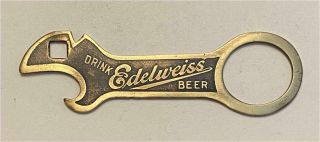 1910s Edelweiss Beer Chicago Ill Brass Key Shaped Cigar Box Bottle Opener B - 3 - 4