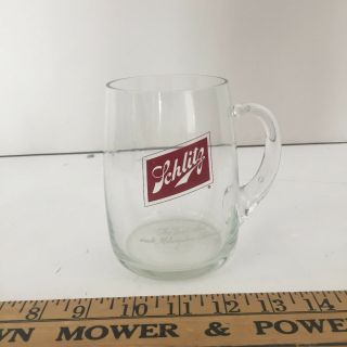 Vintage Schlitz Beer Stein - Unique Glass Blown Handle - Ships Fast