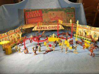 Vtg 1950s Marx Circus Playset (4320) Tin Litho 99 Complete