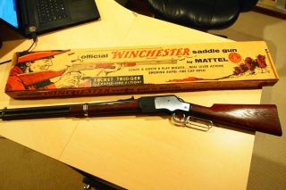 Vintage Mattel 544 Official Winchester Saddle Gun With Box
