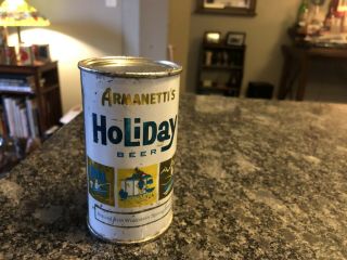 Armanetti’s Holiday Beer Flat Top Beer Can,  Holiday Brewing Co. ,  Potosi Wi.