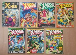 X - Men Vintage Comic Book Lot》 25,  51,  52,  79,  84,  86》gd - Nm Cond》ships