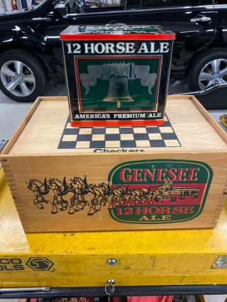 Genesee 12 Horse Ale Crate And Tin