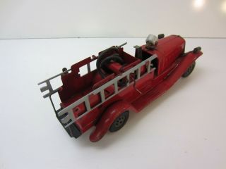 Marx Girard Pressed Steel Wind Up Fire Truck Engine Toy 2.  Shape