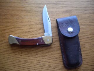 Vintage Uncle Henry Schrade Lb7 Usa Knife & Sheath