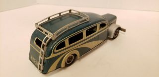 Tipp - Co /Tippco Tin Toy Wind Up STREAMLINE BUS 901 Made In US Zone Germany 1945 3