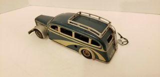 Tipp - Co /Tippco Tin Toy Wind Up STREAMLINE BUS 901 Made In US Zone Germany 1945 4