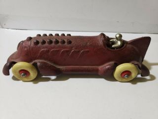 Ac Williams Belly Tank Toy Cast Iron Toy Boat Tail Racer Wood Wheels Rubber