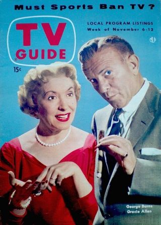 Tv Guide 1954 George Burns Gracie Allen Marilyn Monroe Lucille Ball 084 Vtg