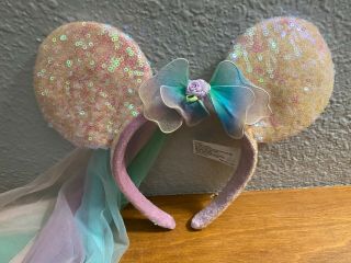 Disney Parks Minnie Mouse Sequin Ears Headband For Girls Mickey Mermaid L0121