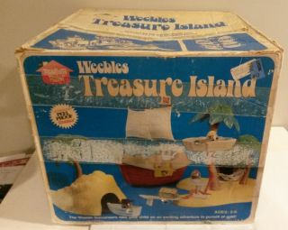 Hasbro Weebles Treasure Island Play Set Romper Room Wobbles Pirates 70s