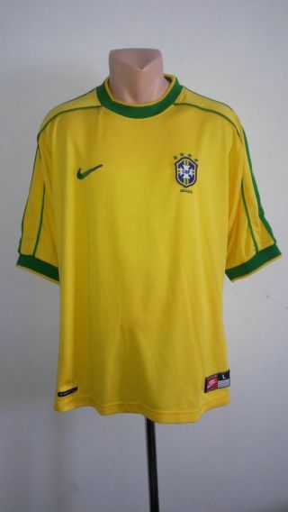 Football Shirt Soccer Brazil Brasil Home 1998/1999/2000 Vintage Nike Jersey