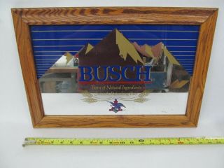 Vintage Small Anheuser Busch Beer Mirror Bar Sign
