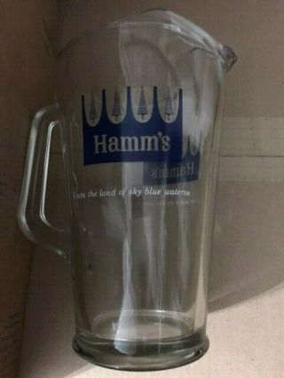 Hamm ' s Beer Pitcher 1960s Blue Crown 2