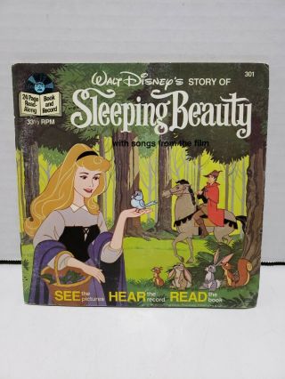 Sleeping Beauty Read - Along Book And Record Walt Disney Disneyland 33 1/3 1977